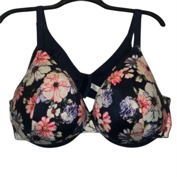 Cacique Navy and Pink Floral Bra 44B NWT - Picture 4 of 5